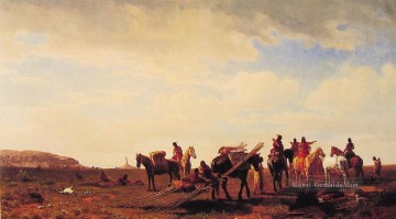 Inder in der Nähe von Fort Laramie Albert Bier Reise Ölgemälde